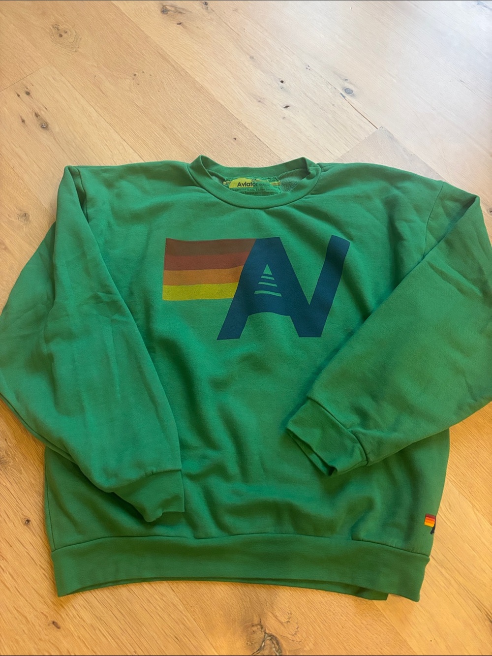 Aviator Nation Green Crewneck Sweatshirt